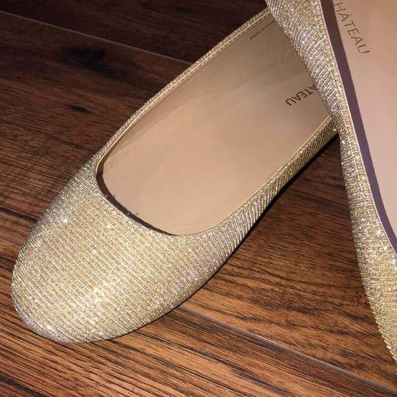 Le Château Sparkly gold flats - Picture 2 of 7